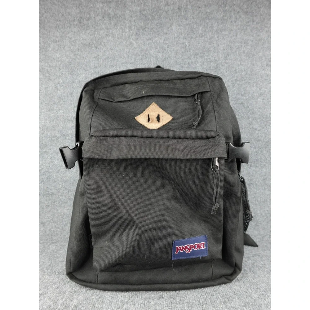 black backpack for school jansport Cool Student It is constructed from Black polyester for durability with one large main compartment and a front utility pocket with organizer for plenty of storage options JanSport Big Student